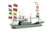 Aoshima Bunka Kyozaisha Fishing Boat Oma Tuna Pole and Line Fishing Boat 31 Ryofuku Maru Waterline Model 1/64 No.01 No.