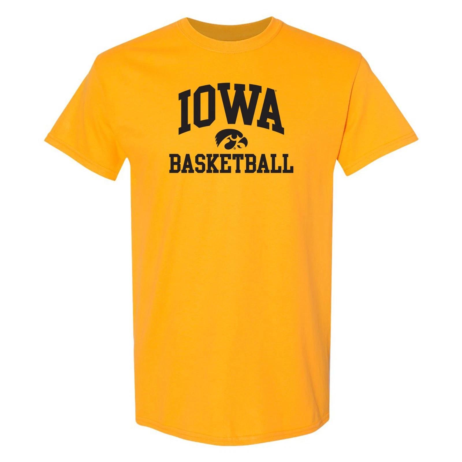 Iowa Hawkeyes Arch Logo Basketball T-Shirt - Gold S