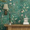 papel de parede 3d American retro apple tree flowers bird wallpaper for walls 3 d wall-paper green wall paper living room