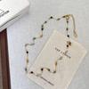 Color Natural Stone Splicing Necklace Women'S Simple Atmosphere Niche Design High Sense Fashion Versatile Collarbone Chain