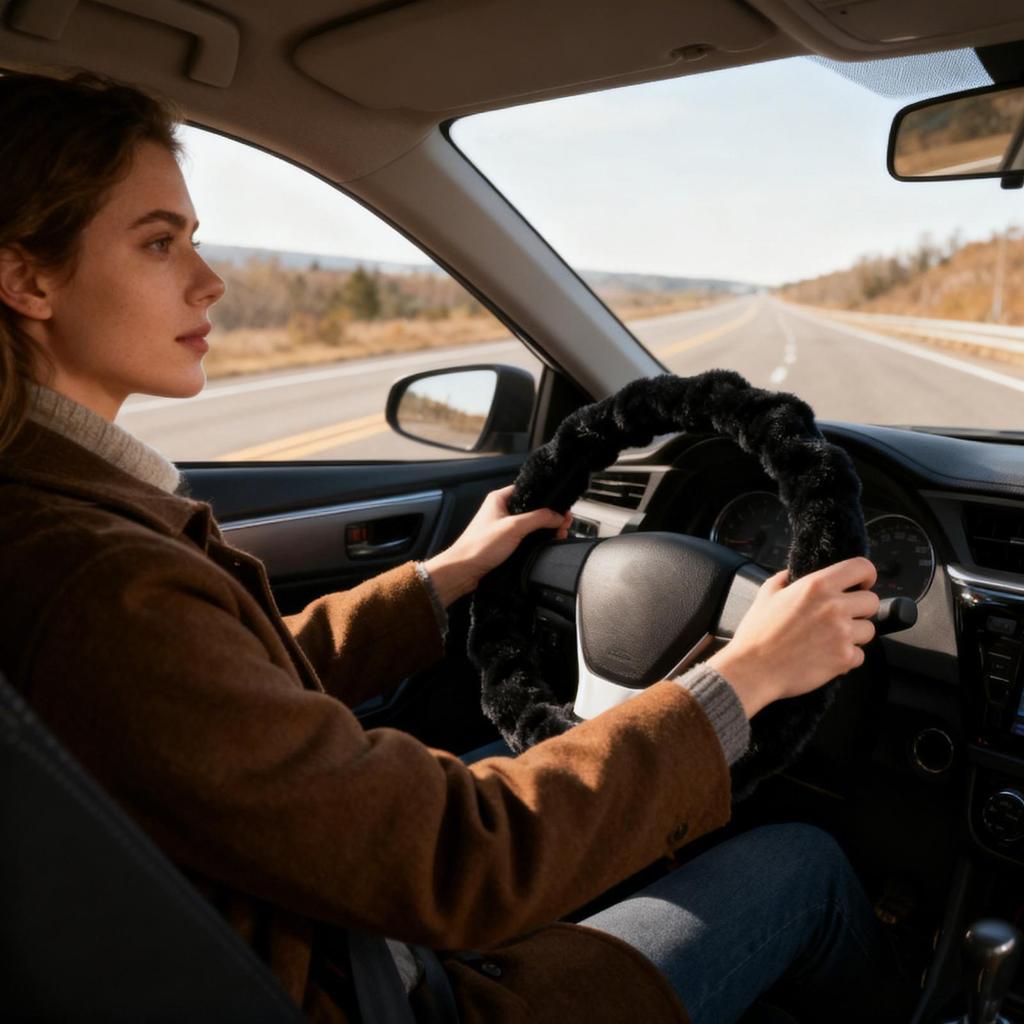 Fuzzy Steering Wheel Cover Vehicle Interior Accessories Winter Steering Wheel Protector For Drivers Men Women Sedans Trucks SUVs