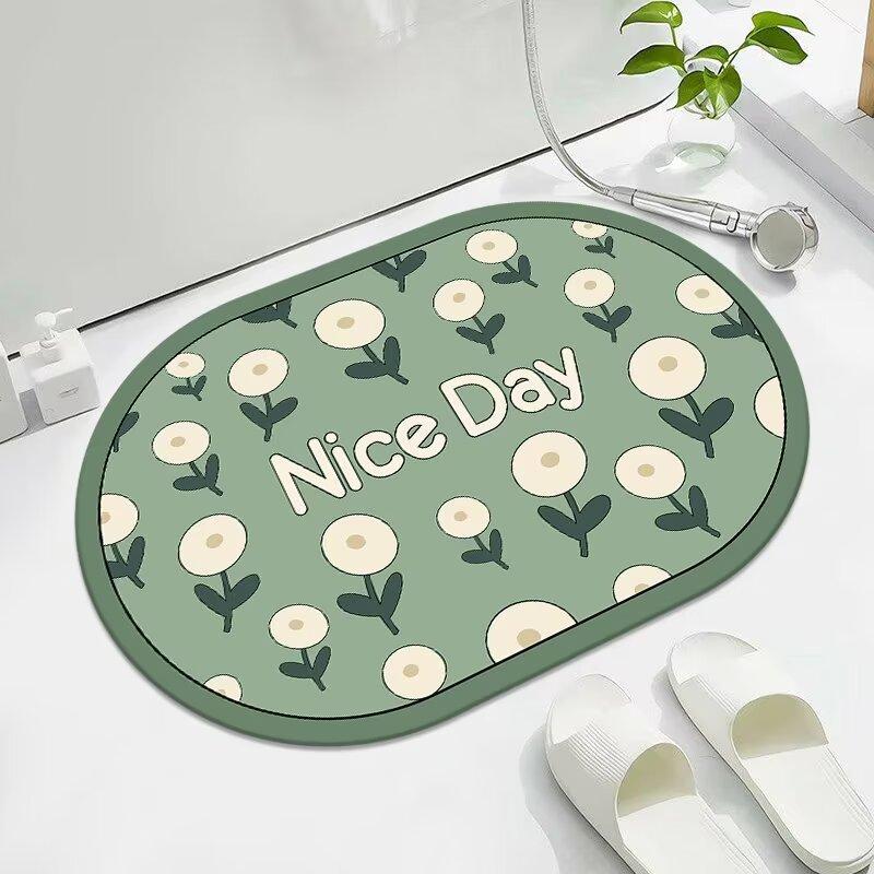 Absorbent Floor Mat Bathroom Absorbent Door Floor Mat Carpet Bathroom Diatom Mud Absorbent Mat Non-slip Toilet Toilet