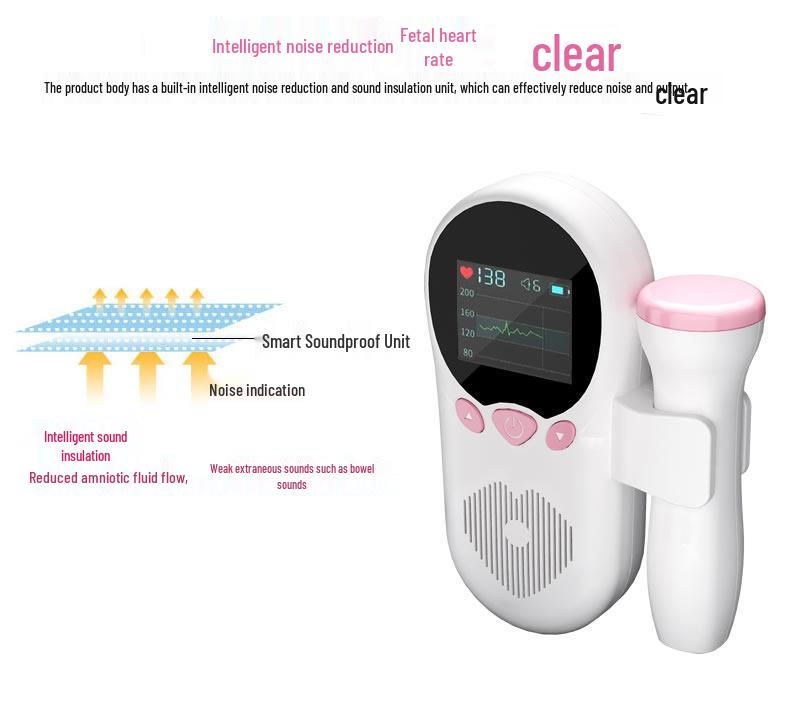 Fetal Heart Rate Monitor for Home Use - Doppler Instrument for Pregnant Women