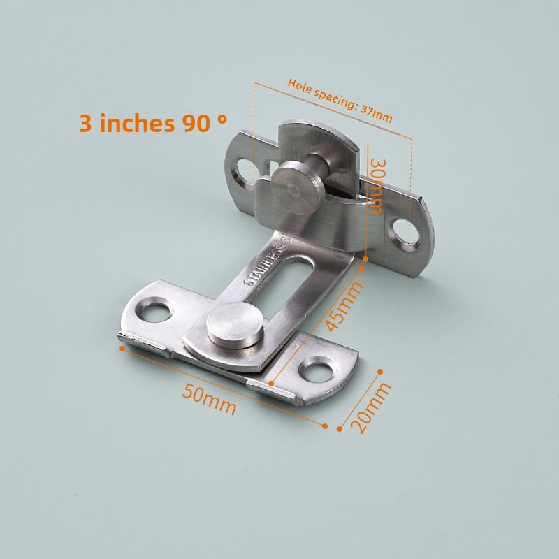 Commercial Grade Stainless Steel Sliding Barn Door Lock - 180 Degree Flip, Uncharged, Durable for Pet