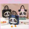 Bolsa Lancheira Panda Fofo Pano Oxford Estilo Desenho Animado Bolsa Térmica Para Trabalhadores de Escritório e Estudantes Venda por Atacado