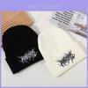 Acrylic Knit Hat For Adults With Embroidered Design For Winter Outdoor Warmth