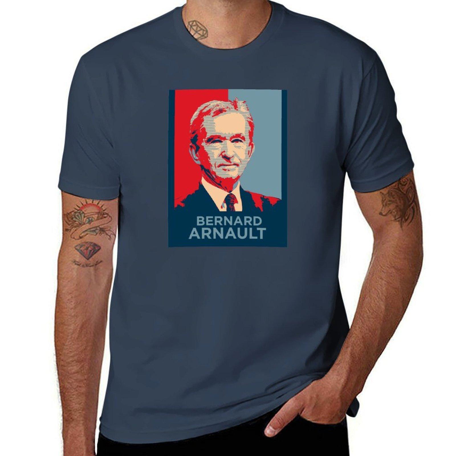 Bernard Arnault Portrait Tshirt Minimalist Plain Crew Neck Tshirt S