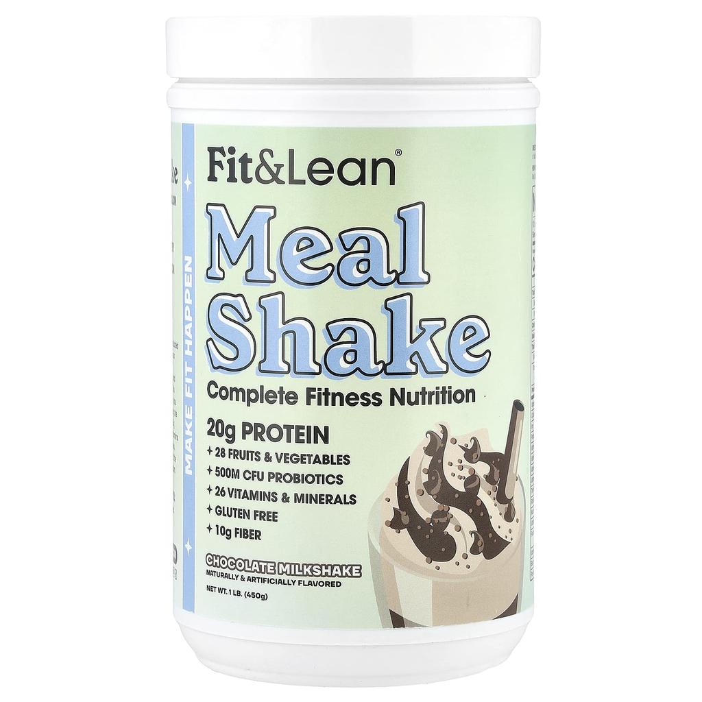 Fit & Lean, Milk Shake, Complete Fitness Nutrition, Chocolate Milk Shake, 450G(1Lb)