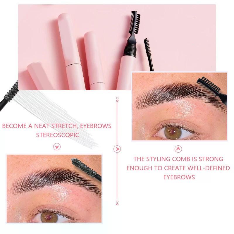 NEW 10ml Dual Brush Head Empty Mascara Tube DIY Refillable Eyebrow Gel Bottle Eyelash Elongation Cosmetics Containers Packaging