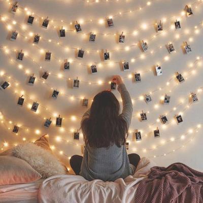 Warm LED Light String 2 Pieces Decorate Easy To Use