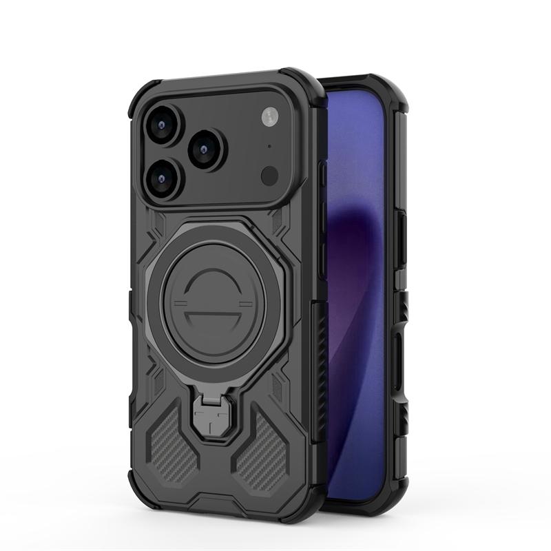 Magnetic Wireless Charge Cover For iPhone 17 Pro Max Phone Holder Armor Back Case For iPhone 17 Pro Cover For iPhone 17 Pro Case