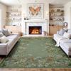 Living Room Carpet Floral Pattern Machine Washable Easy To Fold Rug Bedroom Bedside Mat Large Area Home Decoration Floor Mats