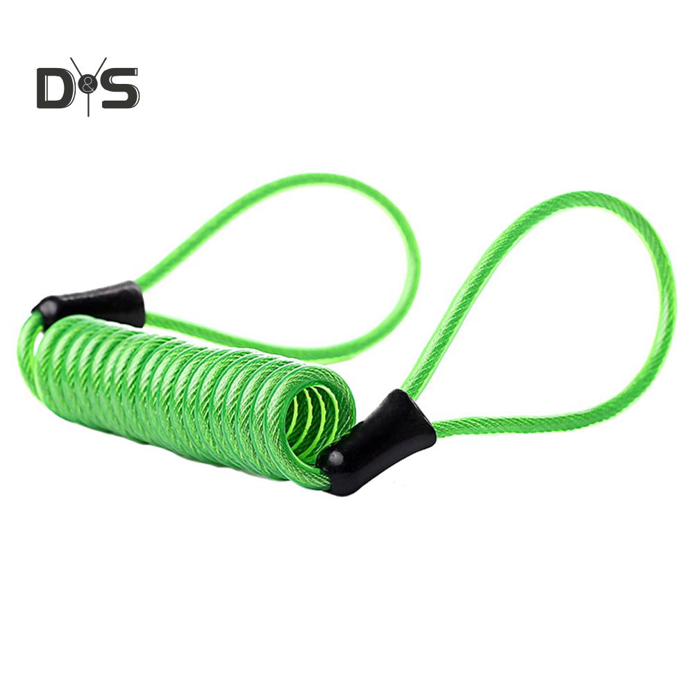 DYS Auto Shop 120cm Motorcycle Motorbike Security Disc Brake Lock Spring Reminder Cable Coil
