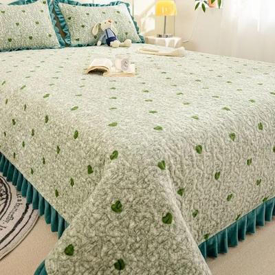Winter Bed Cover Thickened Milk Fleece Non-slip Laminated Cotton Sheets Single Four Seasons Universal Bedding Matt Bed Cover