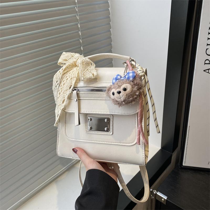 

Красивый и изысканный женский рюкзак, в студенческом стиле, для милых студенток, добирающихся на занятия, универсальная женская сумка-мессенджер на одно плечо no pendant белый