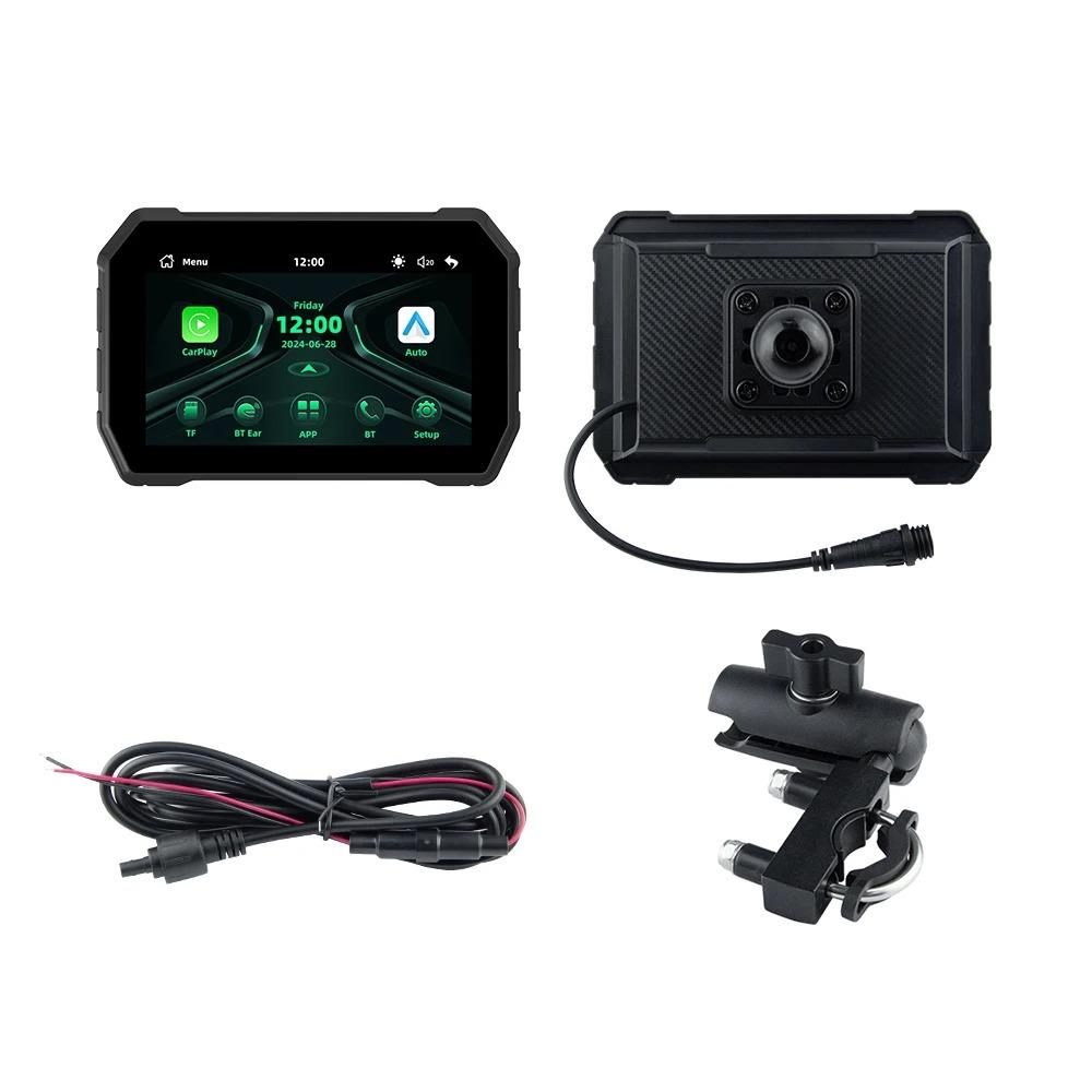 

5-дюймовый беспроводной CarPlay Android Auto портативный цифровой мотоциклетный приборный щиток двойной Bluetooth GPS навигационный дисплей экран монитор M2