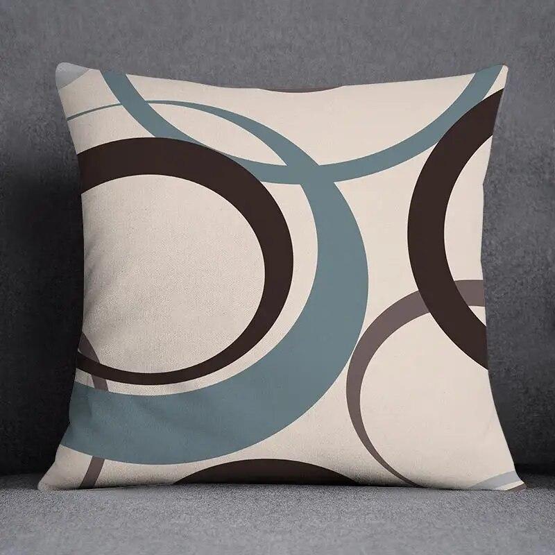 45x45cm Severský květinový geometrický vzor Dekorativní povlak na polštář Obývací pokoj Pohovka Kancelářský povlak na polštář Domácí dekorace