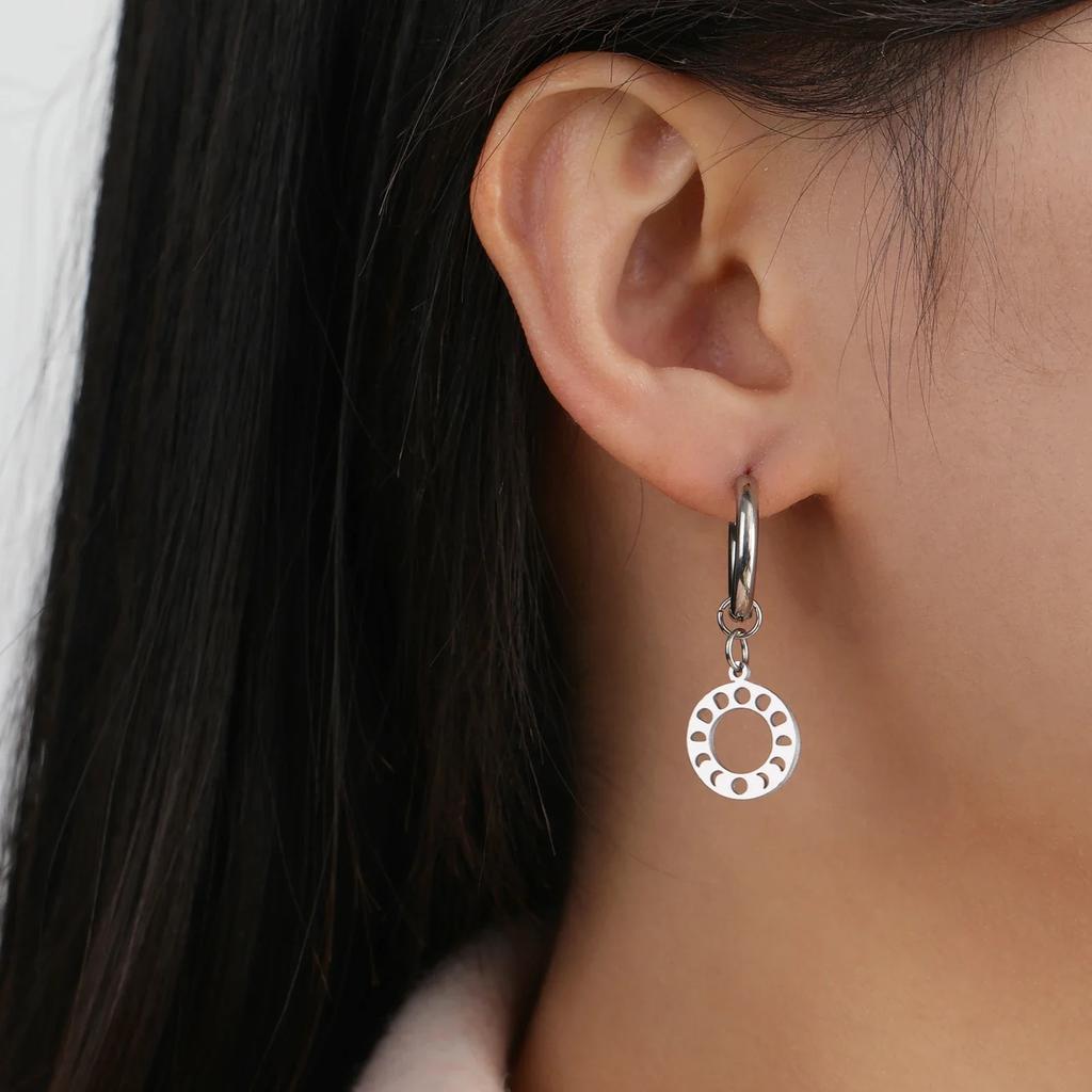 Cute Flower Drop Earrings for Women Trending Gold Color Stainless Steel New In Earrings Party Wedding Jewelry Gift