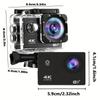 4K Action Camera 1080P/30FPS WiFi 2.0" 170D Underwater Waterproof Helmet Video Recording Camera Sports Cameras Outdoor Mini Cam