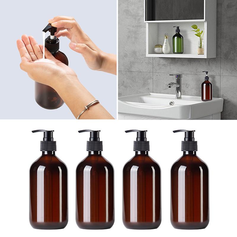 4 stücke Shampoo Seife Dispenser Flasche Nachfüllbar Lotion Shampoo Conditioner Körper Waschen Seife Flasche Bad Dusche Fall