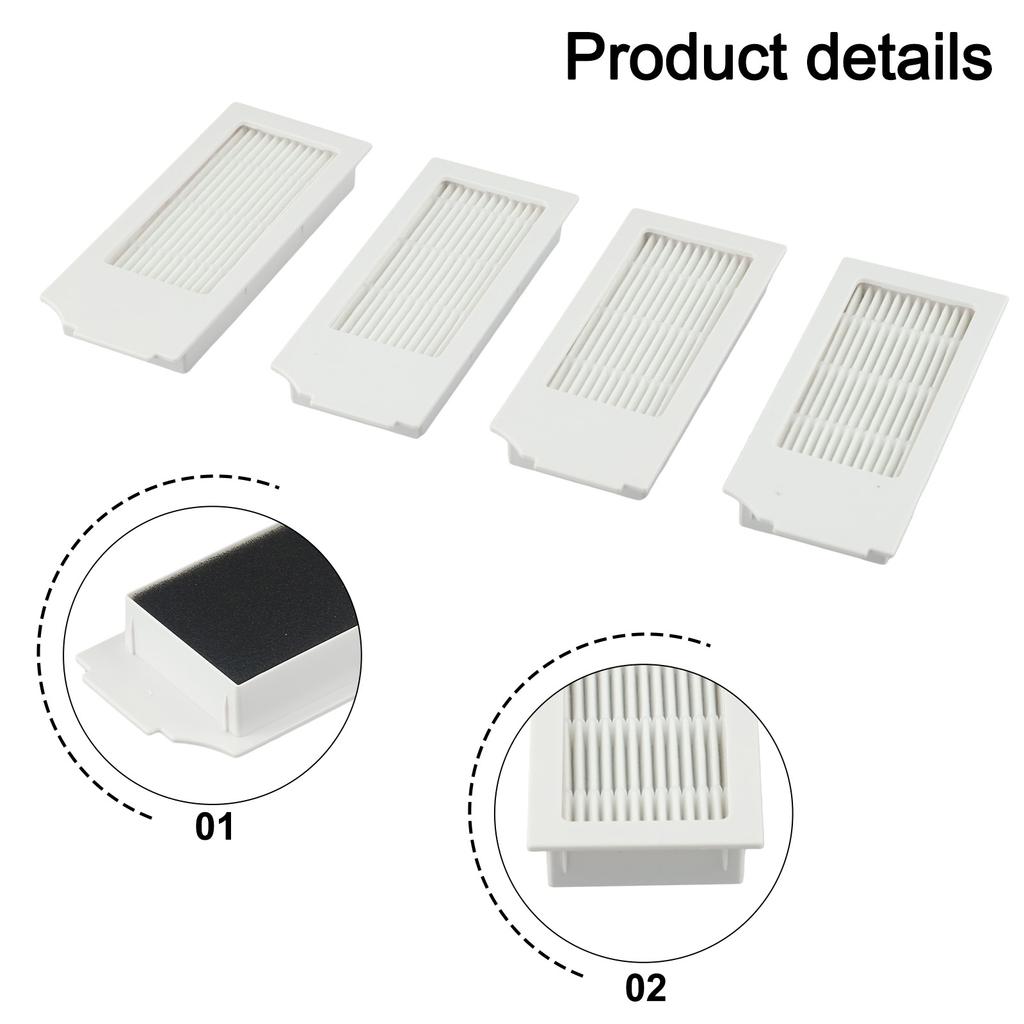 4 Pack Filters for ECOVACS For DEEBOT N20 N20 PLUS & For PRO PLUS Vacuum Cleaners Easy Maintenance for Cleaner Air