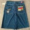 GLYDE American Straight Pants Men and Women Universal Jeans Street Fashion Versatile Shorts Personalized Harajuku Hip Hop Clothing