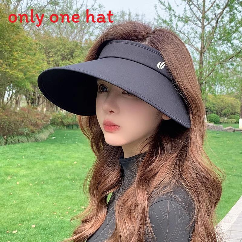 

Polyester Sun Hat With Wide Brim For Women Summer Sun Protection Outdoor Casual чёрный