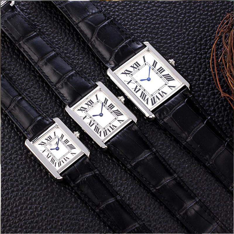 All-steel small tank quartz waterproof belt watch, square ultra-thin men's watch and women's watch