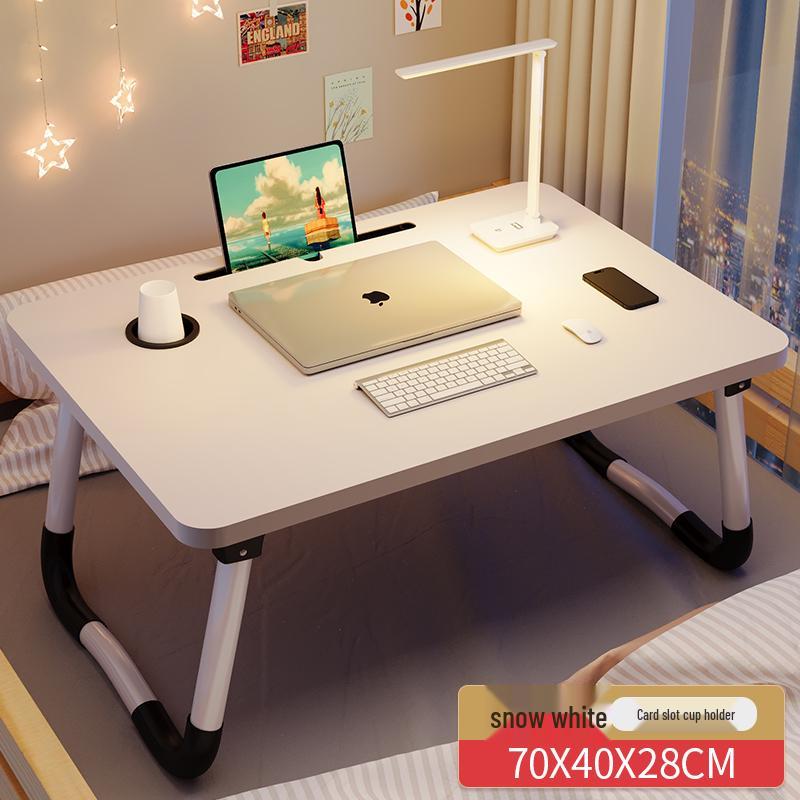 Foldable Laptop Bedside Table - Adjustable Study Desk for Bedroom or Bay Window