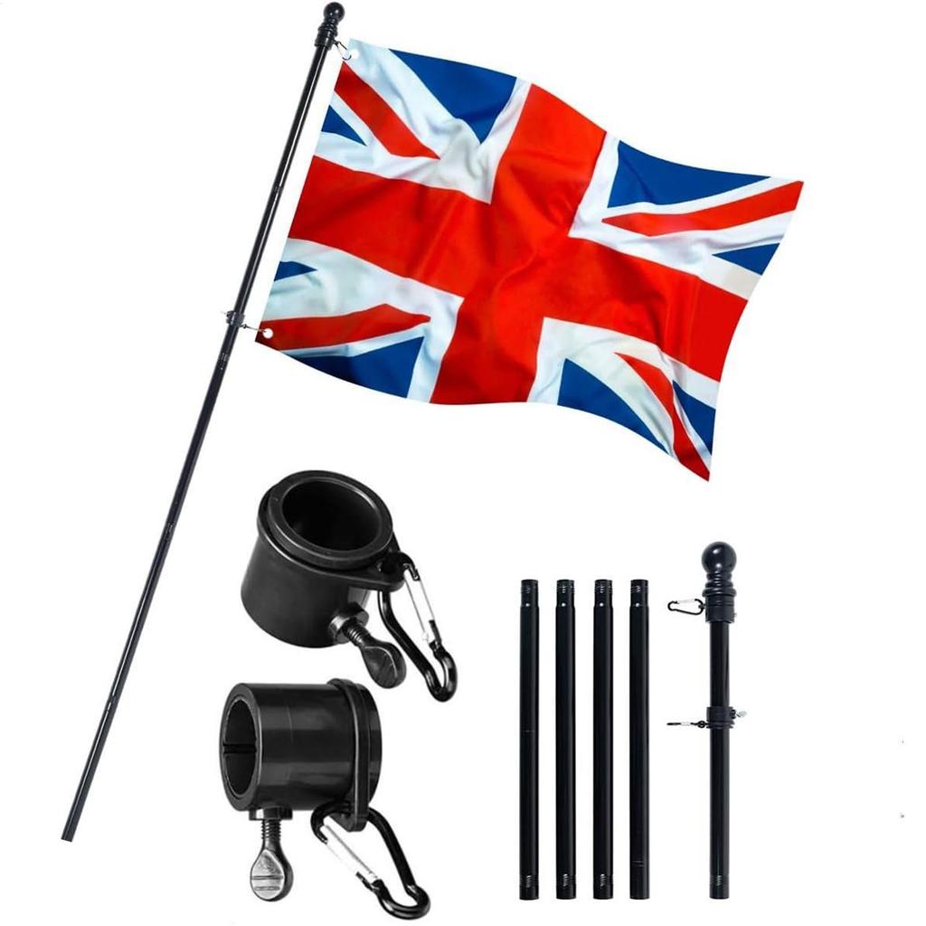 Flag Pole For Outside House Rotating Heavy Duty Flag Pole Outdoor Banners For Garden Indoor Ground Car Outside Motorcycle Marine