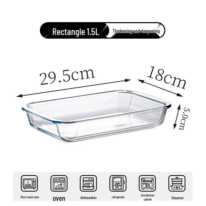 Heat-Resistant Fish-Shaped Glass Baking Dish