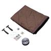 Magnetic Thermal Insulated Door Curtain, Center Opening Cotton PVC Blend, Waterproof Winter Door Cover, for 36x82 In Door, Brown