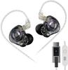 KZ Gale Wired with Deep Comfortable Compact Gaming Earphones with DSP Sound for Running Earphones, Type-C, Microphone, In-Ear Monitor, HiFi, Bass,