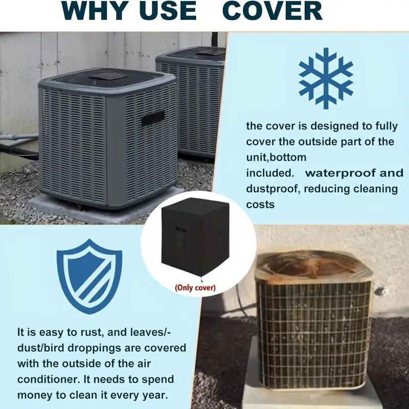 1pc Air Conditioner Cover For Outside Unit,Waterproof AC Covers,  For Winter Exterior Durable Waterproof Windproof And Snowproof
