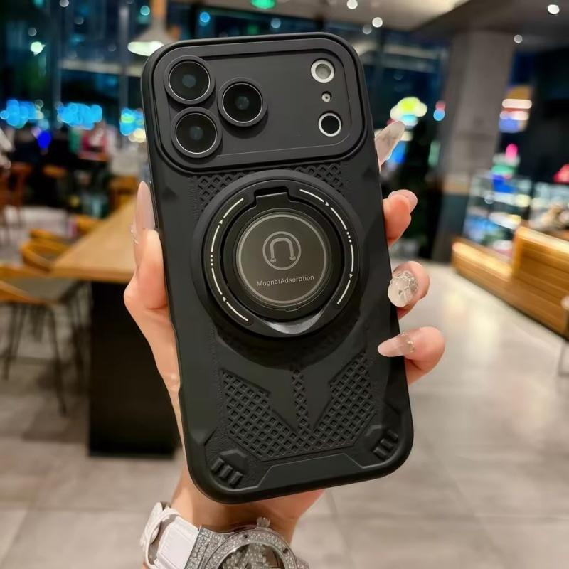 

Metal rotatable bracket Armor Magnetic Phone Case iPhone 17 16 15 14 13 12 11 Pro Max Plus Air Military Shockproof Back Cover iPhone 13