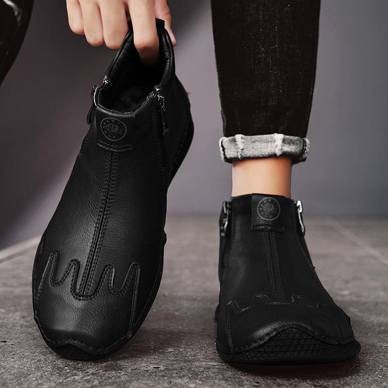 Men's High-top Leather Boots Casual Sneakers 39-46