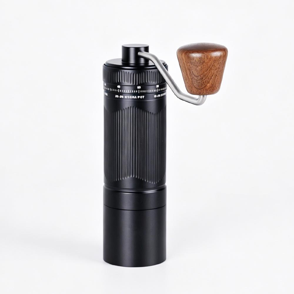 Zantuo Hand-Crank Coffee Grinder with 44mm Seven-Star Conical Burr and Double Bearing.