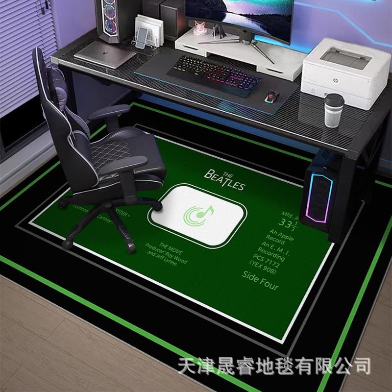 Gaming Room Rug Chair Mat Floor Protection Non-Slip Geometric Crystal Velvet Carpet Living Bedroom Study