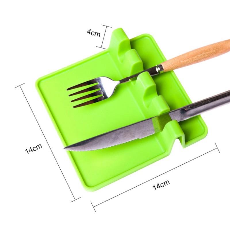 Kitchen Utensil Holder Cooking Tools Spoon Rest Heat Resistant Storage Shelves