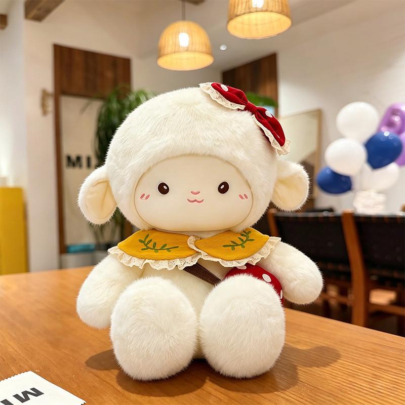 Mushroom Sheep Plush Toy With Cartoon Design For Girls And Kids Gift
