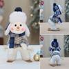 Christmas Decoration, Blue Fabric Doll, Cute Ski Swing Snowman Decoration, Christmas Tree Decoration, Christmas Tree Ornaments Swaying
