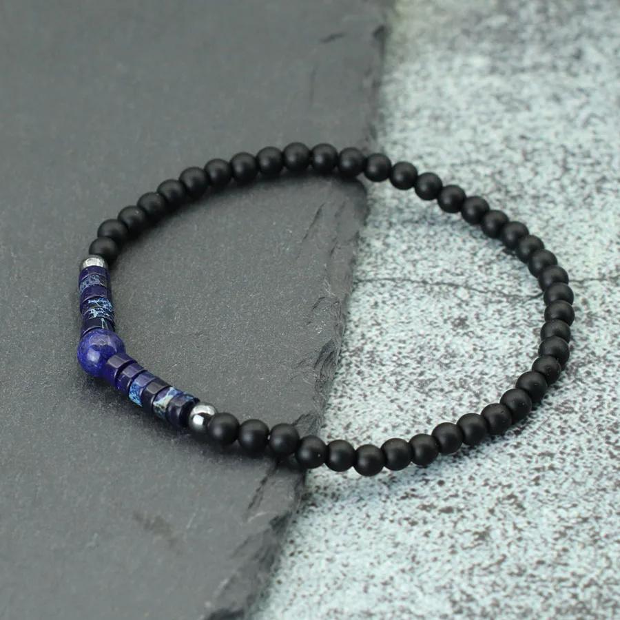 Bohemia Emperor Stone Bracelet Unisex 4mm Small Beads Braslet Gemstone Stretch Beaded Braclet Leisure Pulseira Accessories Joias