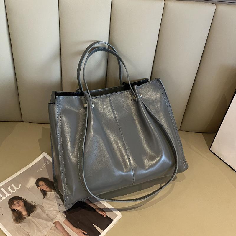 

Сумка через плечо с большим объемом и верхним слоем из кожи, женская сумка для покупок и сумки из кожи