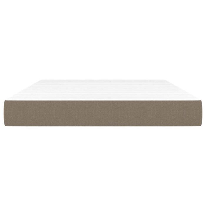 347778 vidaXL Matelas de lit à ressorts ensachés Taupe 140x190x20 cm Tissu