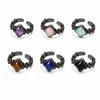 White Crystal Stone Ring Punk Style Amethyst Ring Newest Crystal Ring  Fashion Accessories