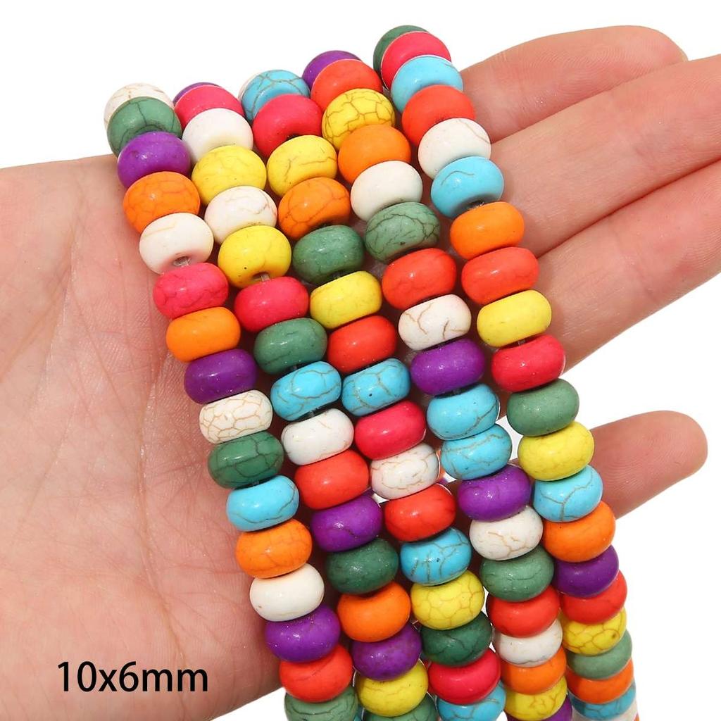 Synthetic Colour Turquoise Various Shapes of Colour Beads For Handmade Bracelet Necklace Keychain DIY Craft Jewelry Making Accessories