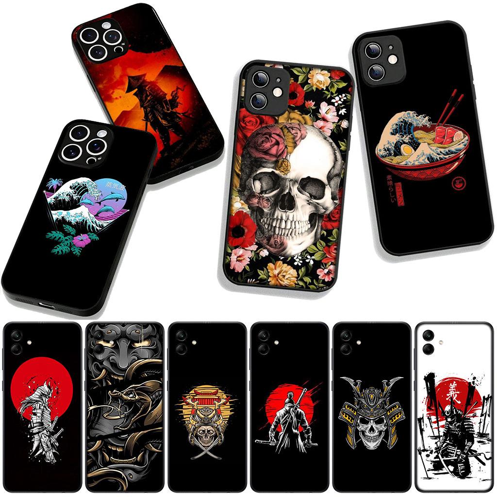 Cover for Apple iPhone 17 16 11 Pro XS Max XR 6 7 8 Plus + 16E SE 2020 2022 Air 5 Phone Case Japan Samurai Skeleton Ninja Skull
