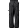 SALOMON Solid Color Straight Leg Mid Rise Elastic Work Pants Men Bottoms Black C28065