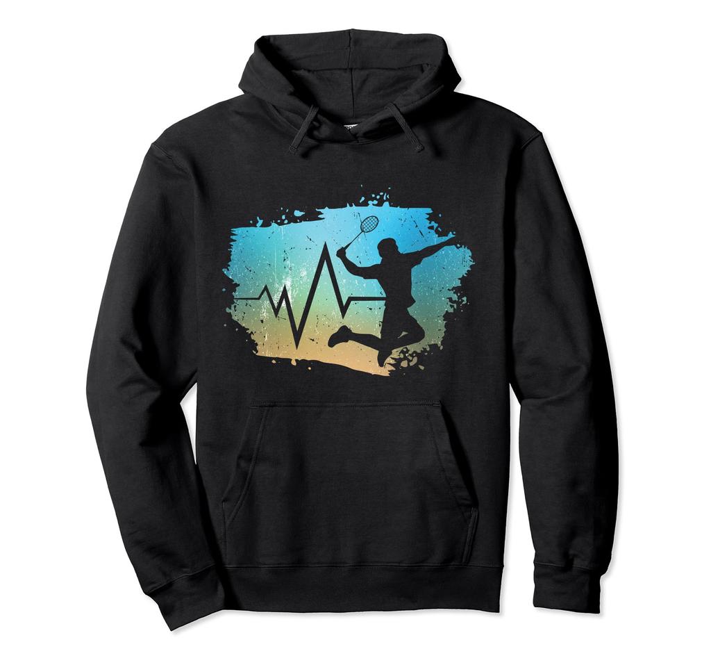 Badminton Hartslag Shuttlecock Speler Badminton Racket Set Hoodie