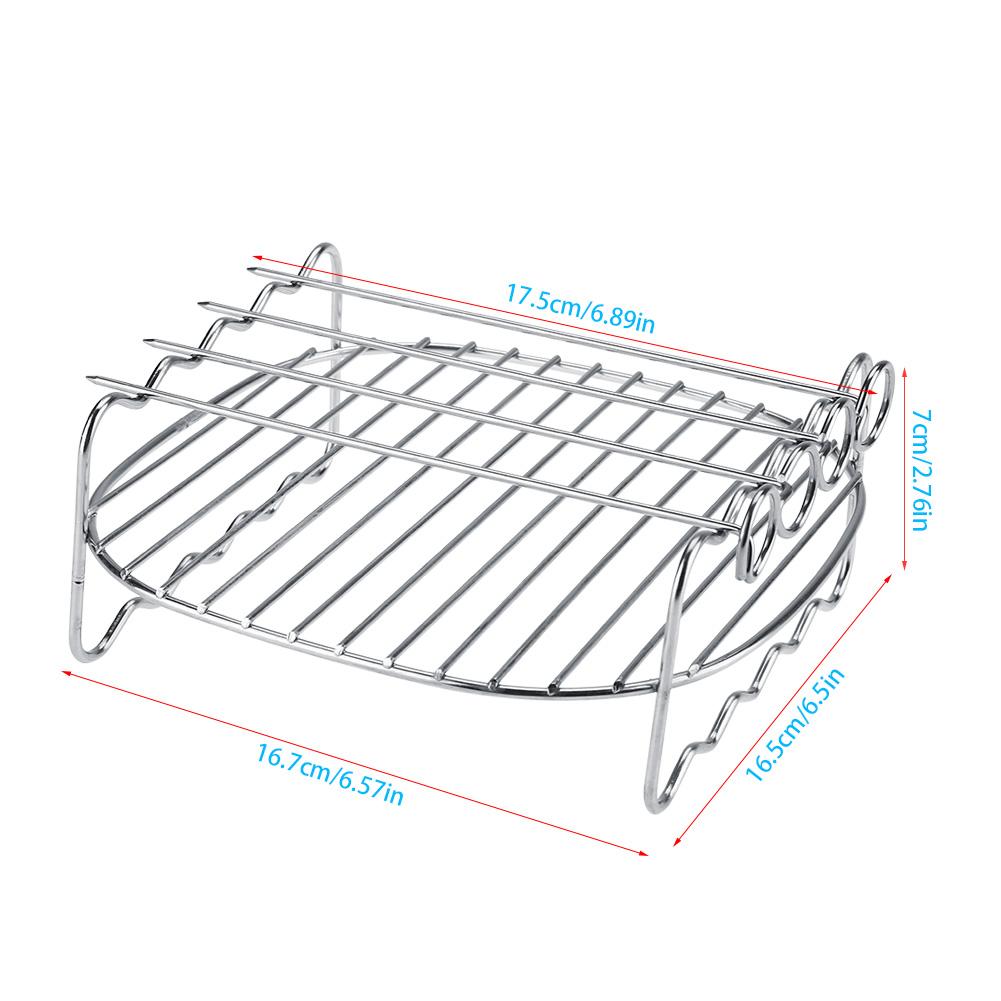Replacement BBQ Rack Double Layer Skewers Baking Tray For Philips Air Fryer